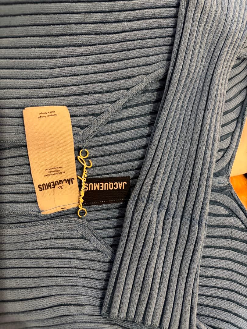 JACQUEMUS ジャックムス クロップド カーディガン 36 リブニット