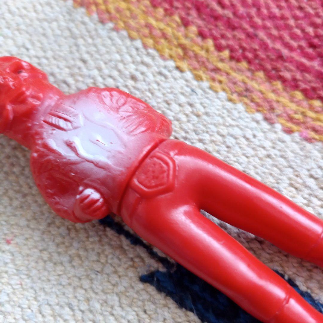 き*ん様 ★旧バンダイ★仮面ライダー★ソフビ人形★ミニ★人喰い　サラセニアン★赤