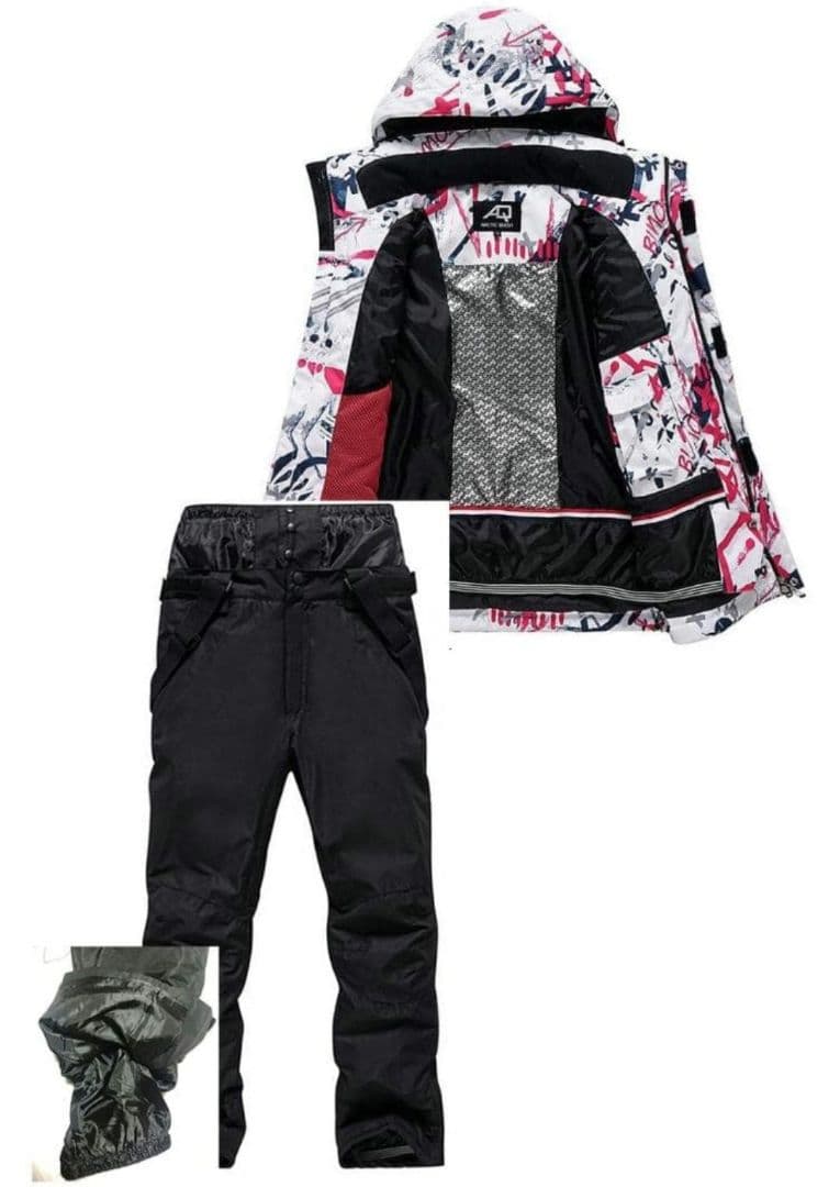 スキーウェア　上下セット　レディース　ジャケット　パンツ　保温 防寒 抜水
