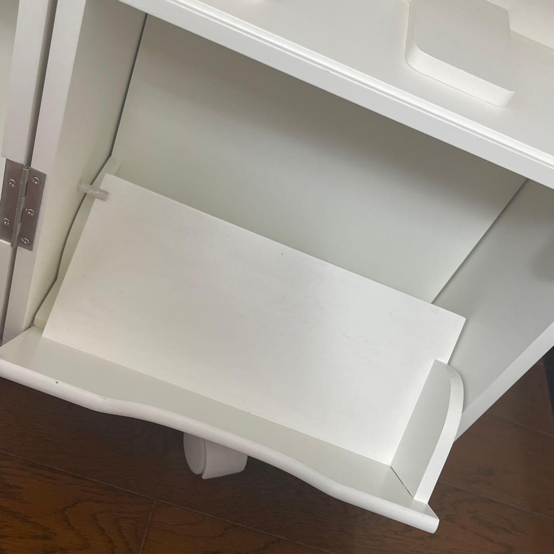 【匿名配送・いいね放置❌】 コスメワゴン ドレッサー コンパクト ホワイト