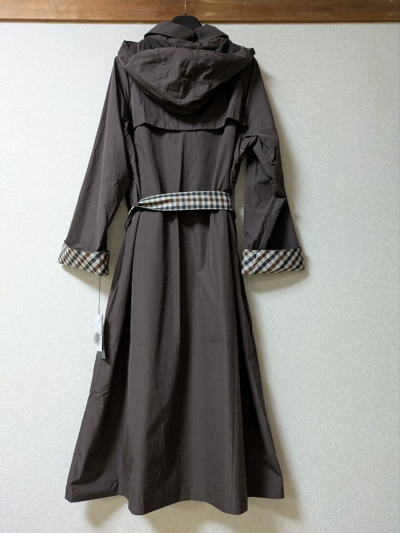 新品アクアスキュータム レインコートトレンチコート Lサイズ 大きいサイズ
