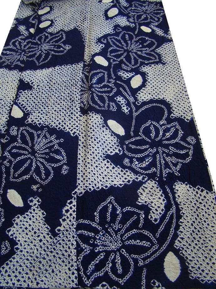 お洒落 鳴海 総絞り 浴衣・ 四寸帯 セット 150cm～155cm Ys352