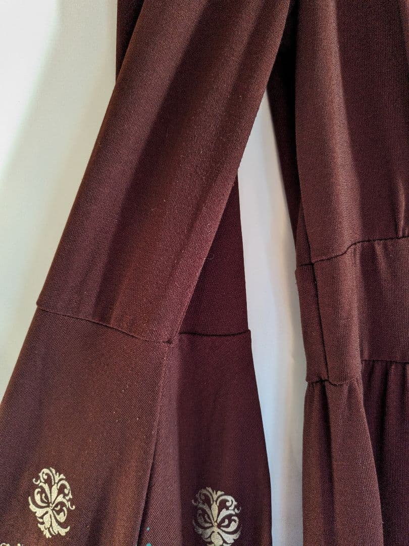 OZZ ONESTE オッズオネスト 茶色 フレア袖 ワンピース OZZ ON