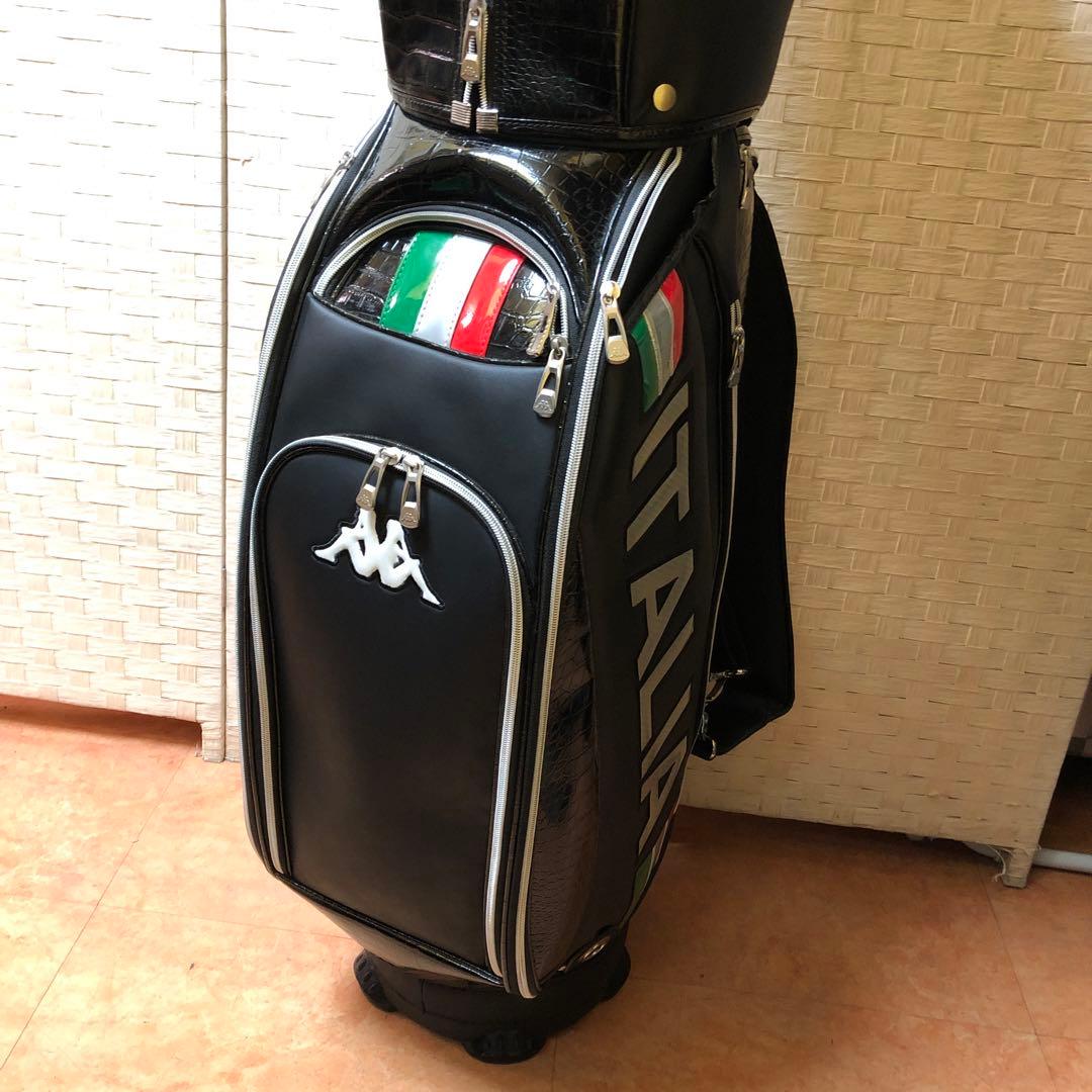 Kappa カッパ キャディバッグ ゴルフバッグ イタリア 3点式 革製 クロコ