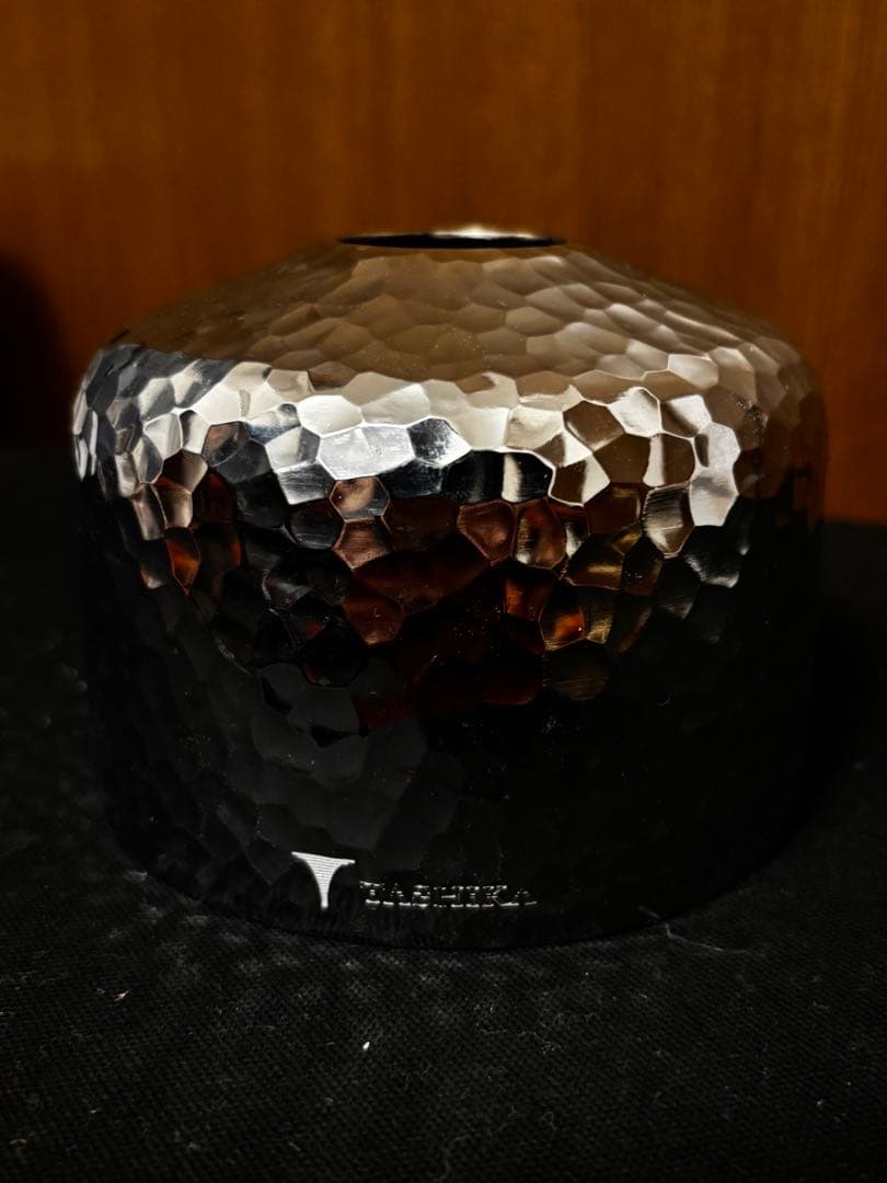 Tashika 槌目クローム銀メッキ_M OD缶カバー