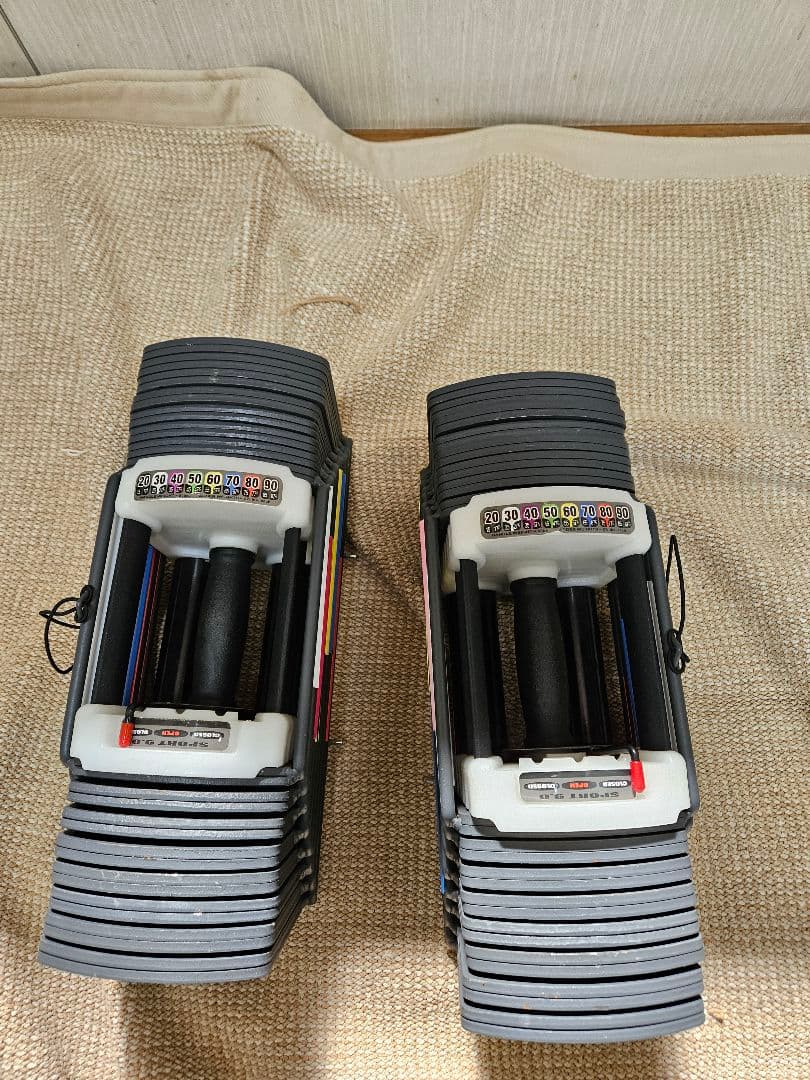 2個セット　片方41kg ブロックダンベル アジャスタブル 筋トレ 可変式