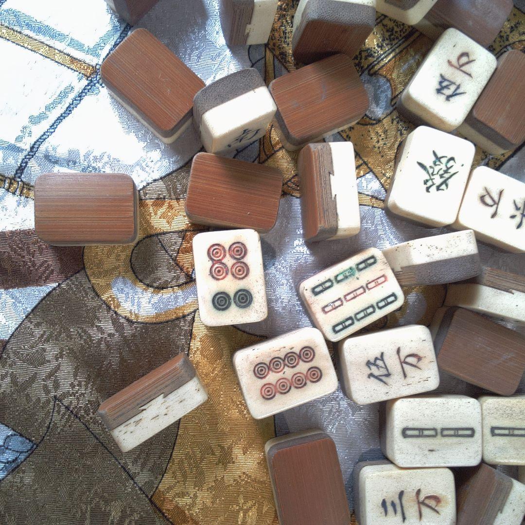 専用です。 木製麻雀牌セット 収納ボックス付き 蓋無し 汚れ