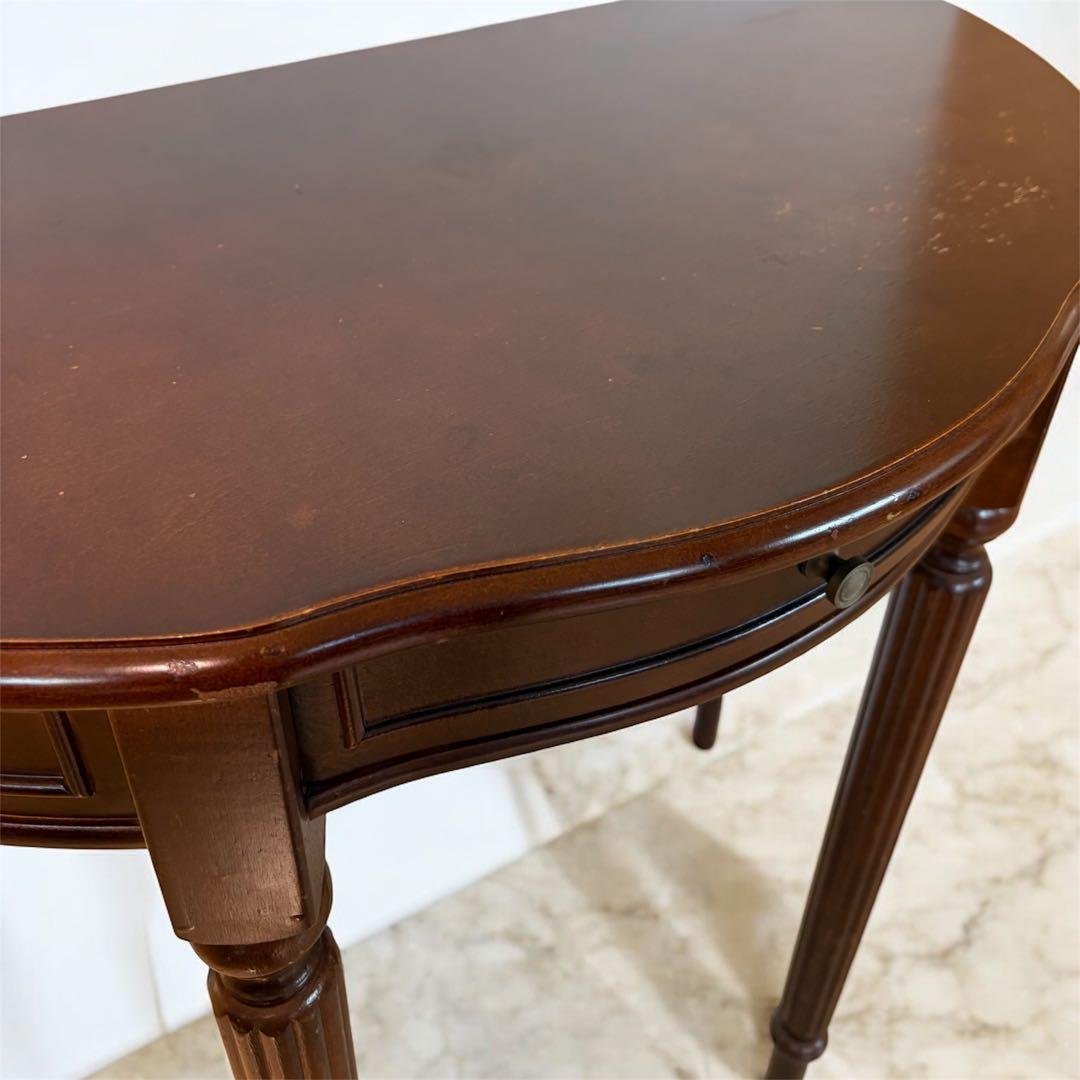 【本日限定】希少　アンティーク　ハーフムーンテーブル　コンソールテーブル 花台