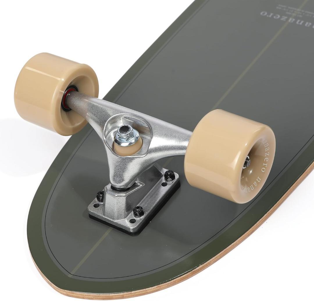 nanazero サーフスケートボード 93cm×25cm ディープグリーン