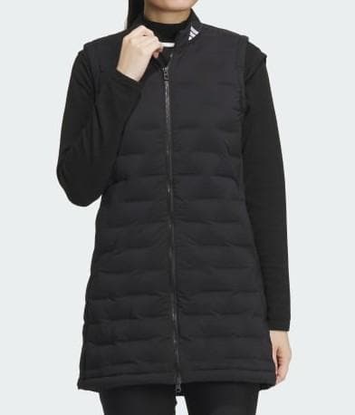 ⛳️アディダス♥️adidas GOLF ダウン90％ ロング丈 ベスト 黒