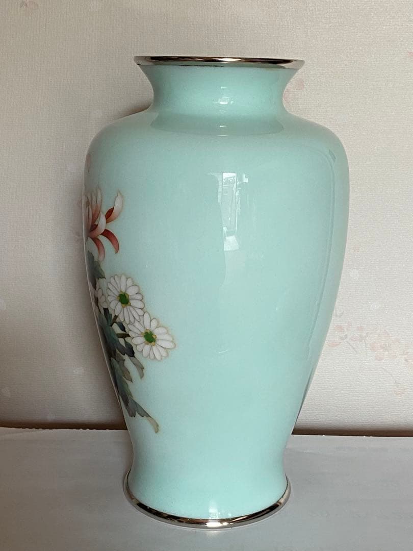 ♦安藤七宝 菊花文様 瓶 壺 花瓶 七宝焼 美術品 工芸品 コレクション 骨董品