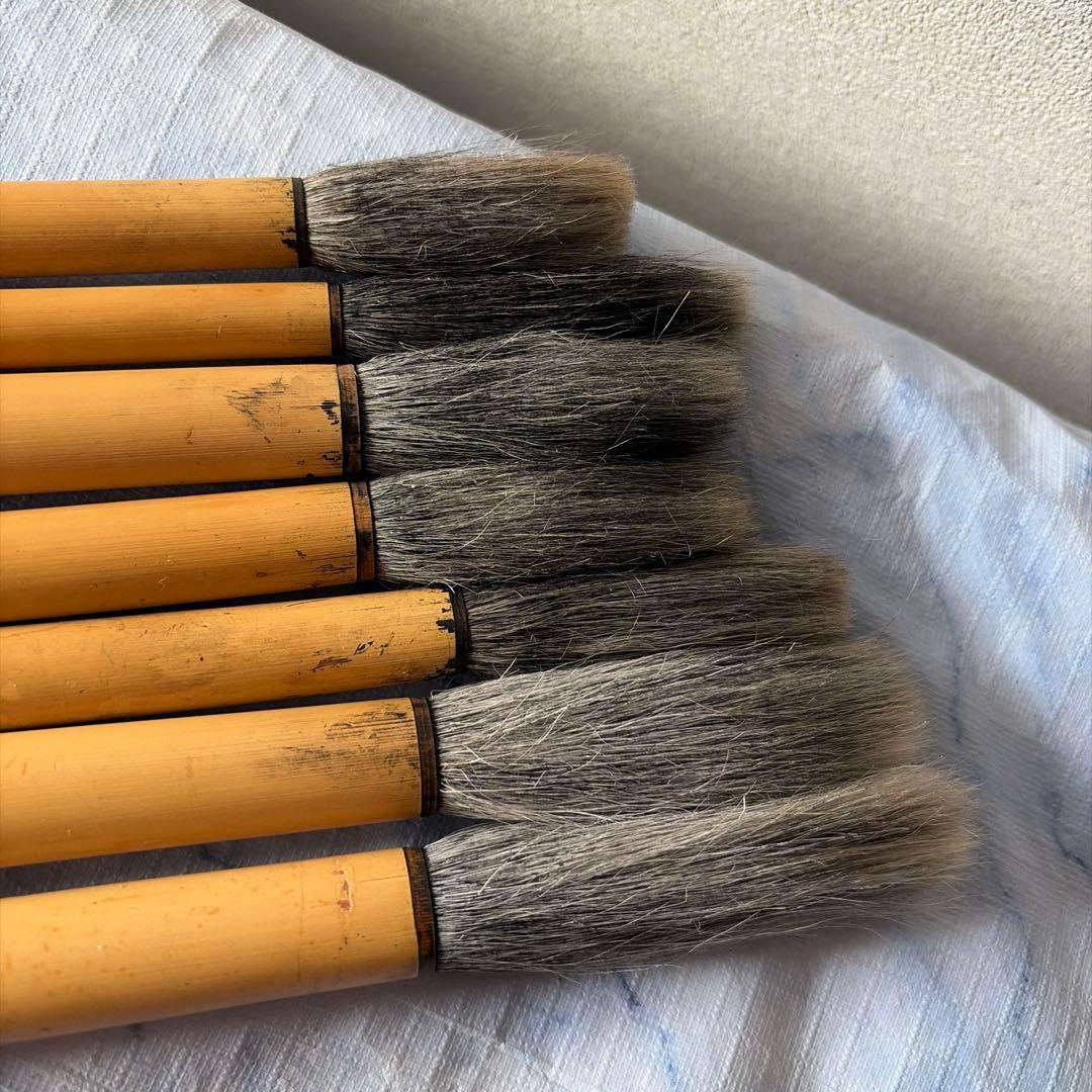 毛筆　古筆　中国　アンティーク　上海工藝　羊毛　中古筆