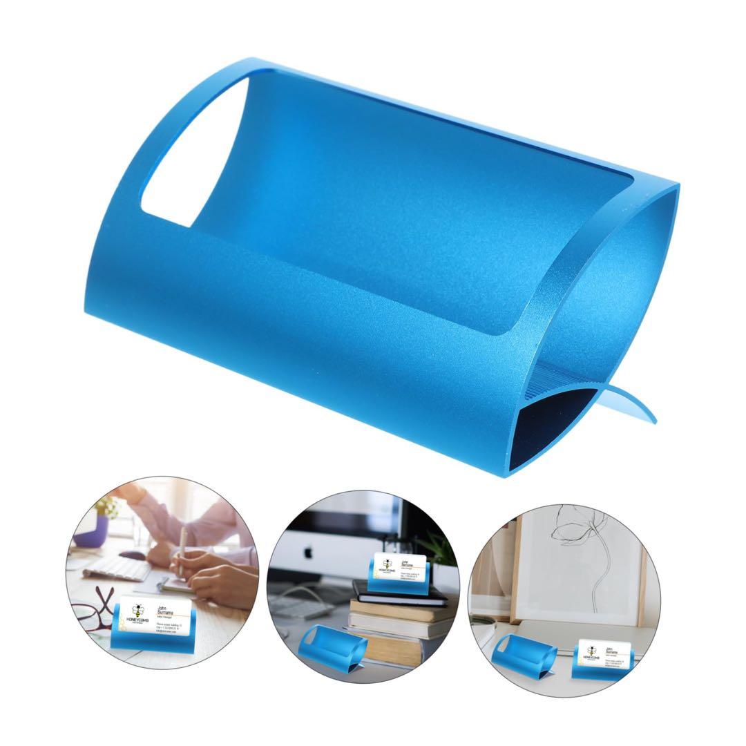 デスク用 カード 収納 ラック　ブルー