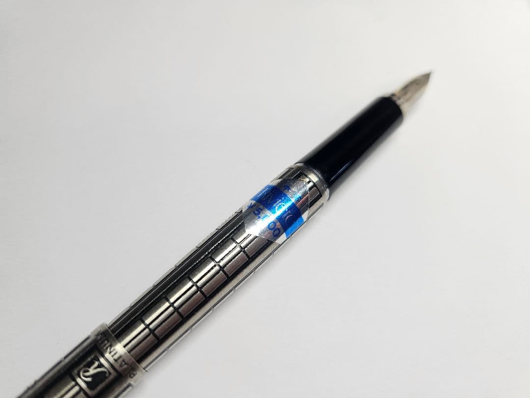 セーラー万年筆 Riviere リヴィエール 14K WG 食刻 格子柄 廃盤