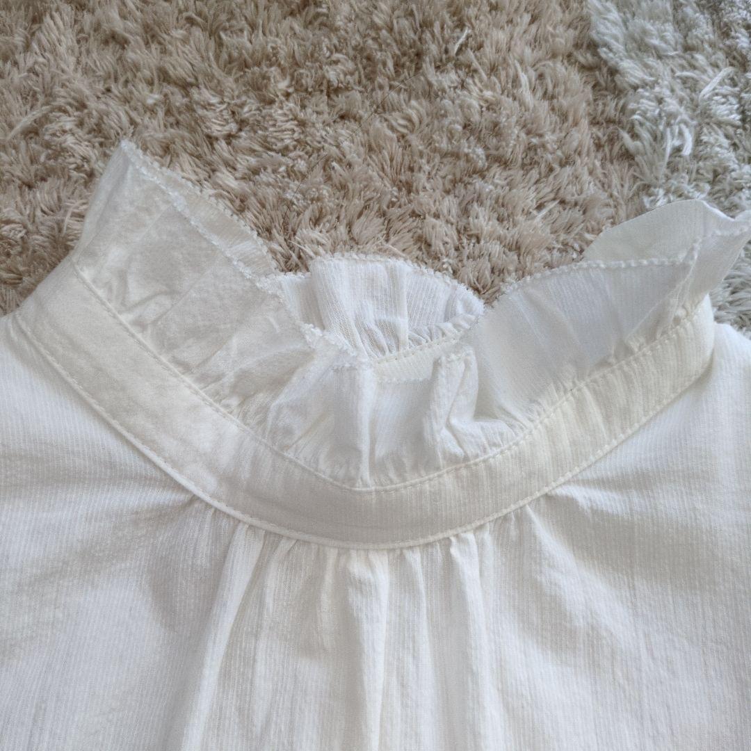 美品✨️BEARDSLEYビアズリー上品大人可愛い24SSフリル衿ブラウス♪