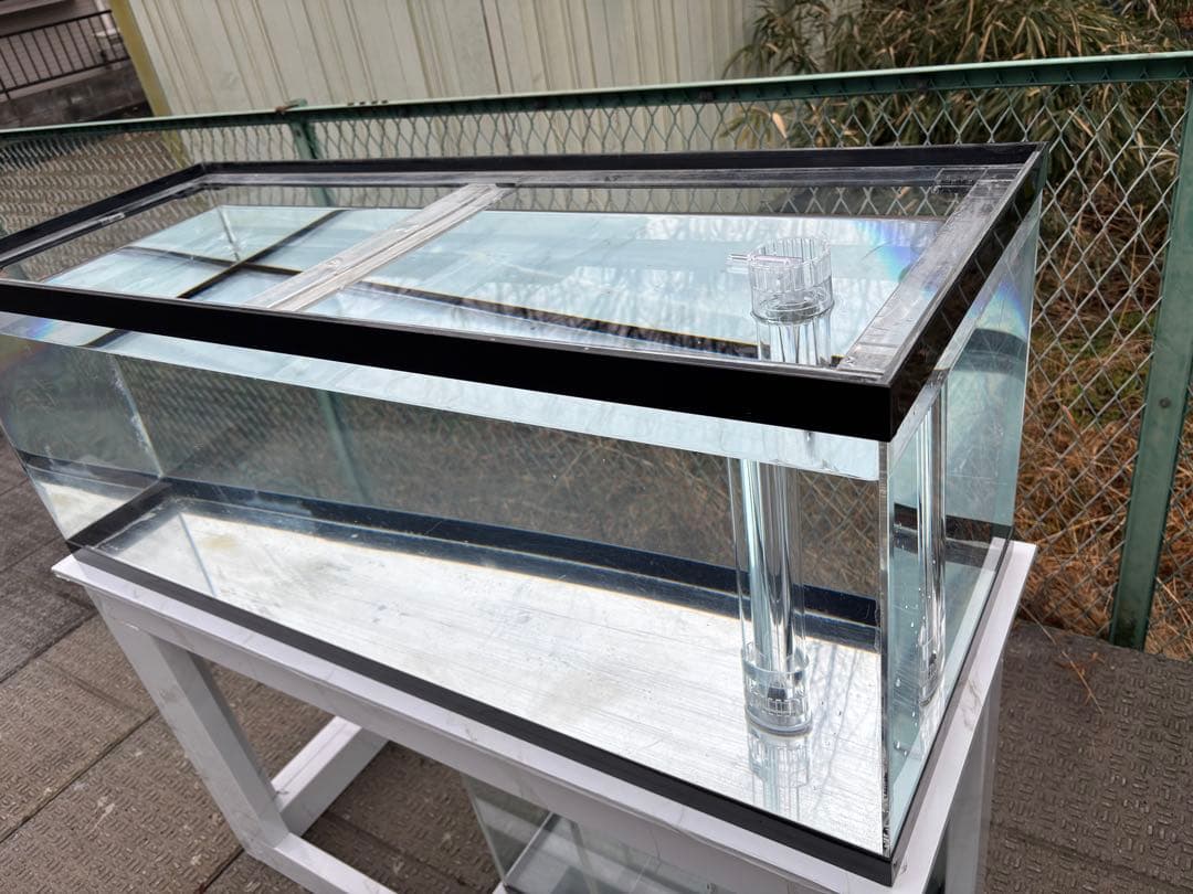 引き取り限定⇒120-45-45オーバーフローアクリル水槽 と台