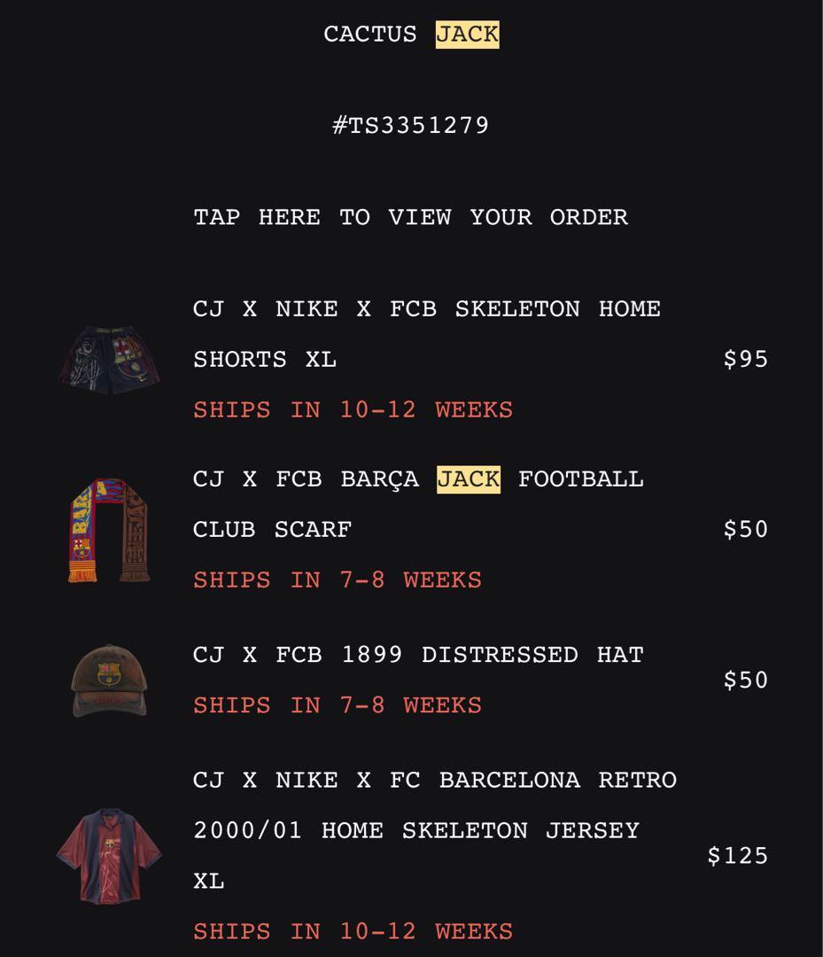Cactus Jack × Nike × FC Barcelona Set