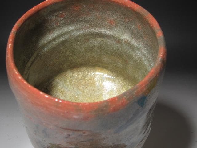 【セール】★楽吉左衛門十四代覚入　筒茶碗　担風書　清風　表千家即中斎花押x357