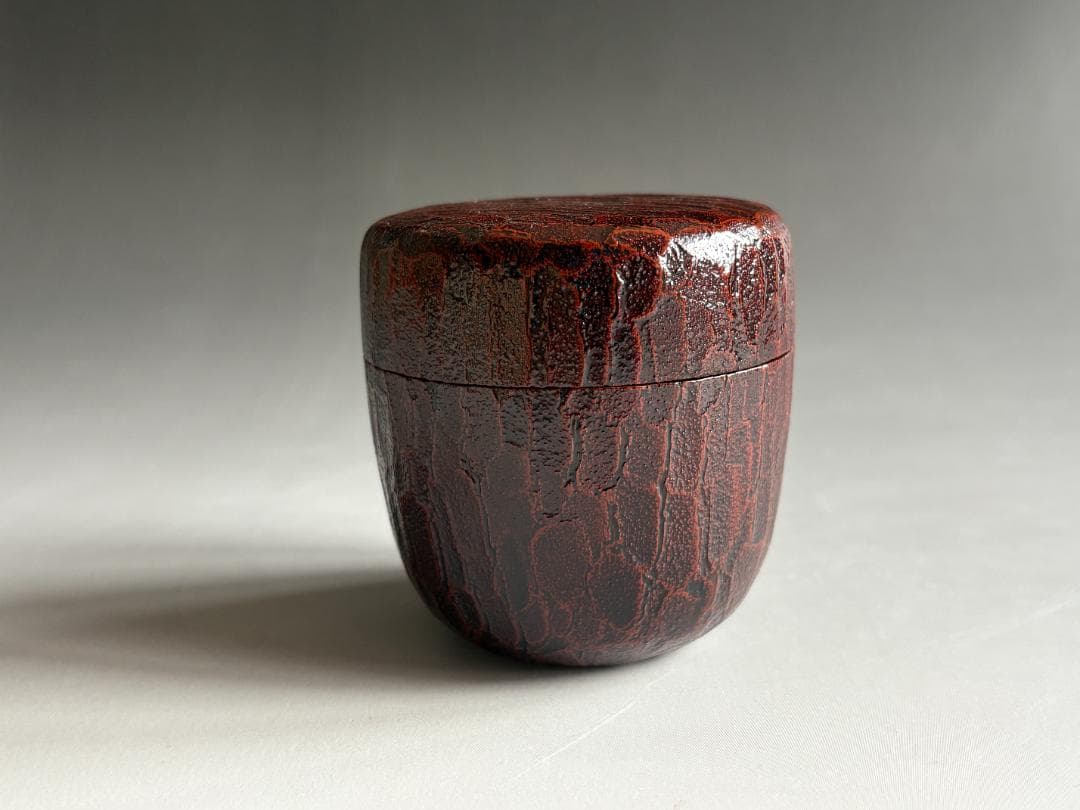 中村宗悦　松皮塗　宝尽くし蒔絵　大棗　薄茶器　茶道具