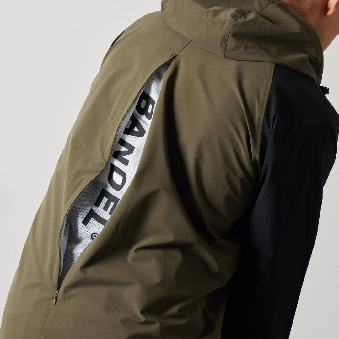 BANDEL フード付きジャケット セットアップ KHAKI×BLACK　新品