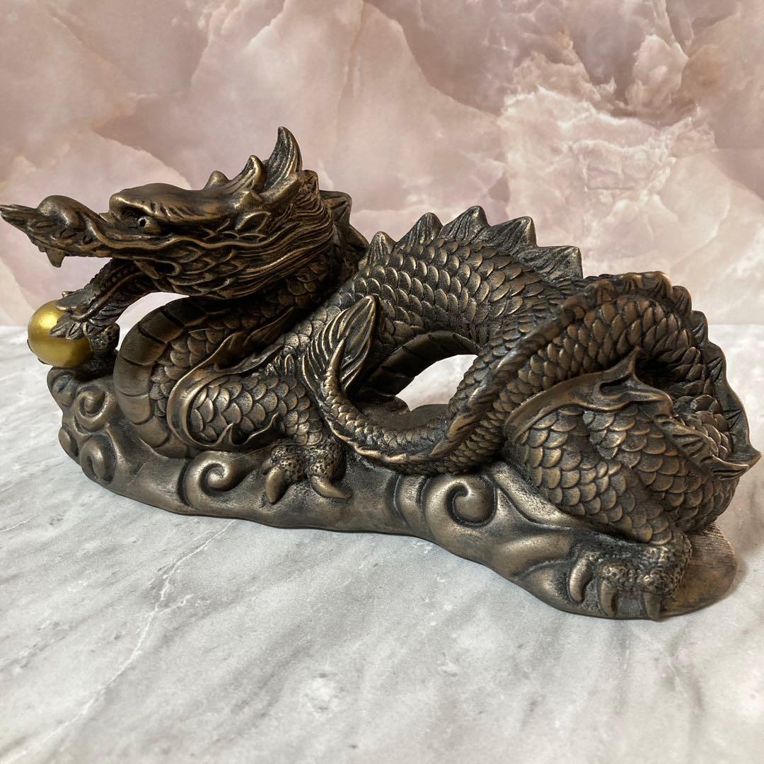 木像　金吾龍神社公認　荒波々幾龍神