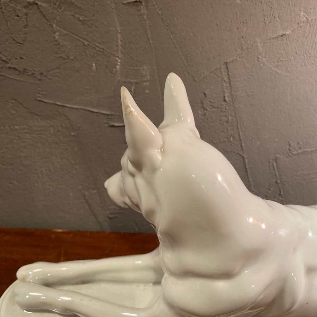 全長35cm ソ連製 シェパード 置物 ヴィンテージオブジェ インテリア 稀少