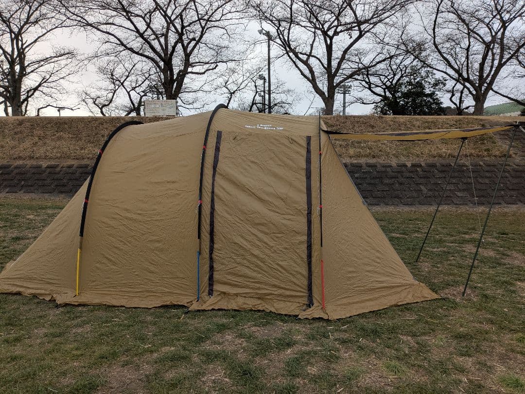 テントファクトリー　フォーシーズントンネル2ルームテント　ベージュ