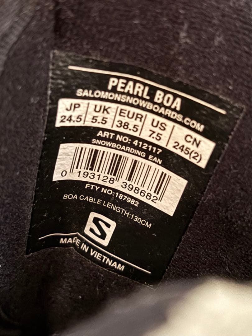 23年モデル Salomon Pearl Boa スノーボードブーツ 24.5