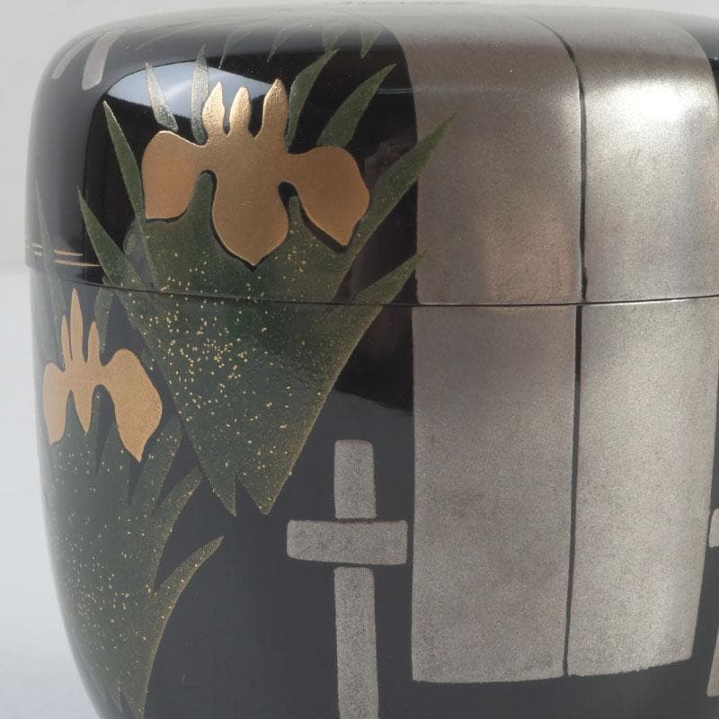 茶道具　輪島塗　花草蒔絵　春風　棗　共箱　V　9460