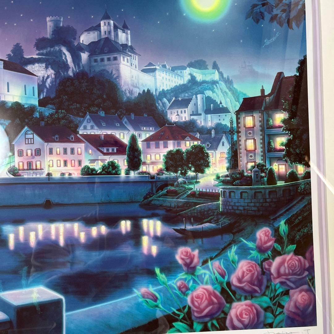 塚本 馨三　「ムーンライトシャトー」　絵画　ジクレー