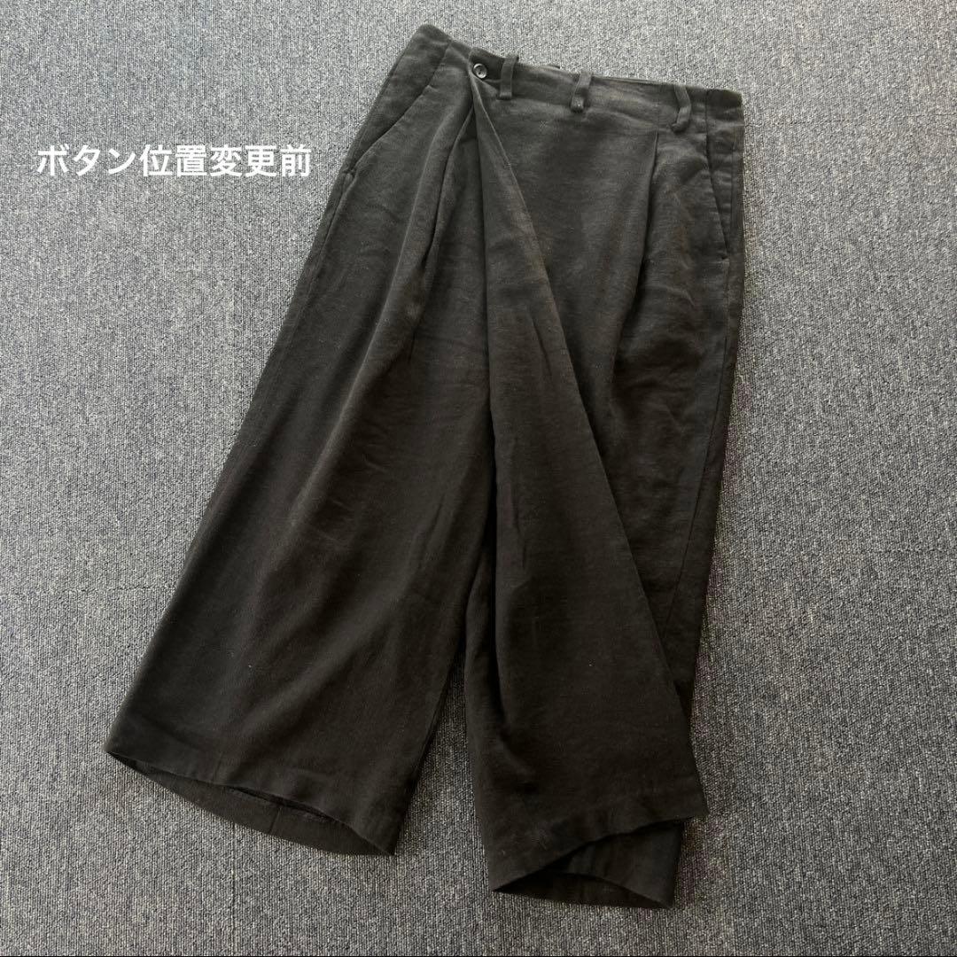 suzuki takayuki リネン ウール ラップワイドパンツ