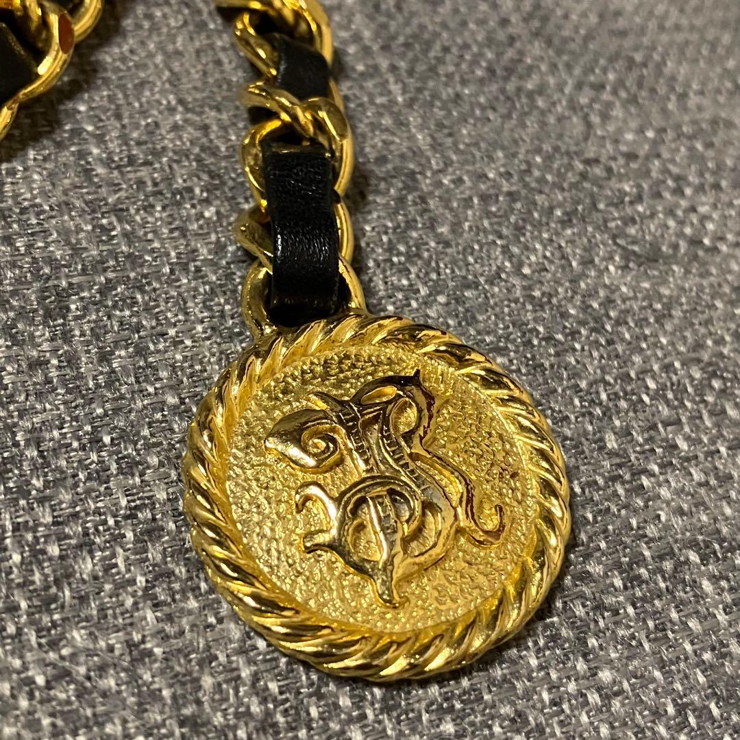 美品 J&R ジェイアンドアール チェーンベルト レザー ヴィンテージ