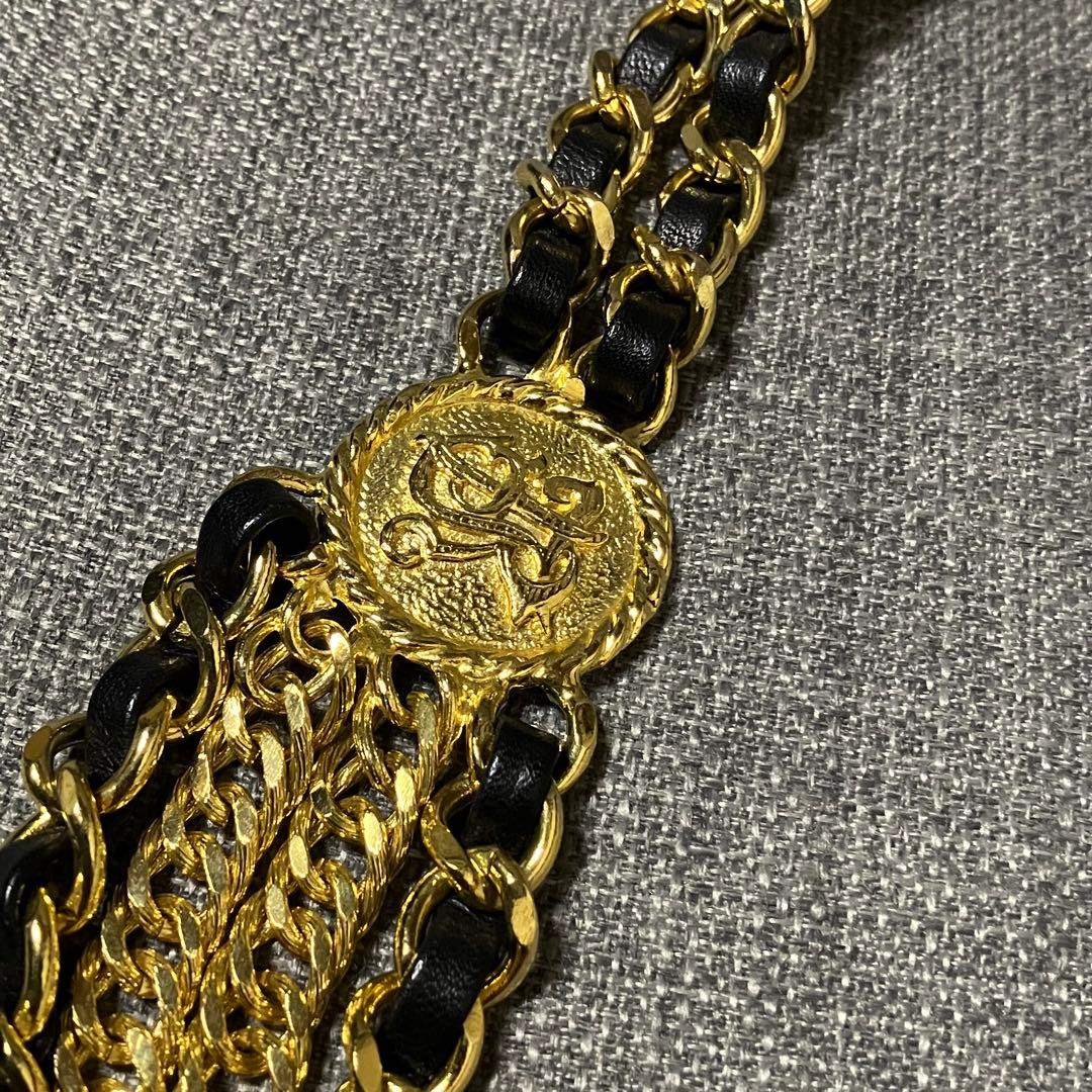 美品 J&R ジェイアンドアール チェーンベルト レザー ヴィンテージ