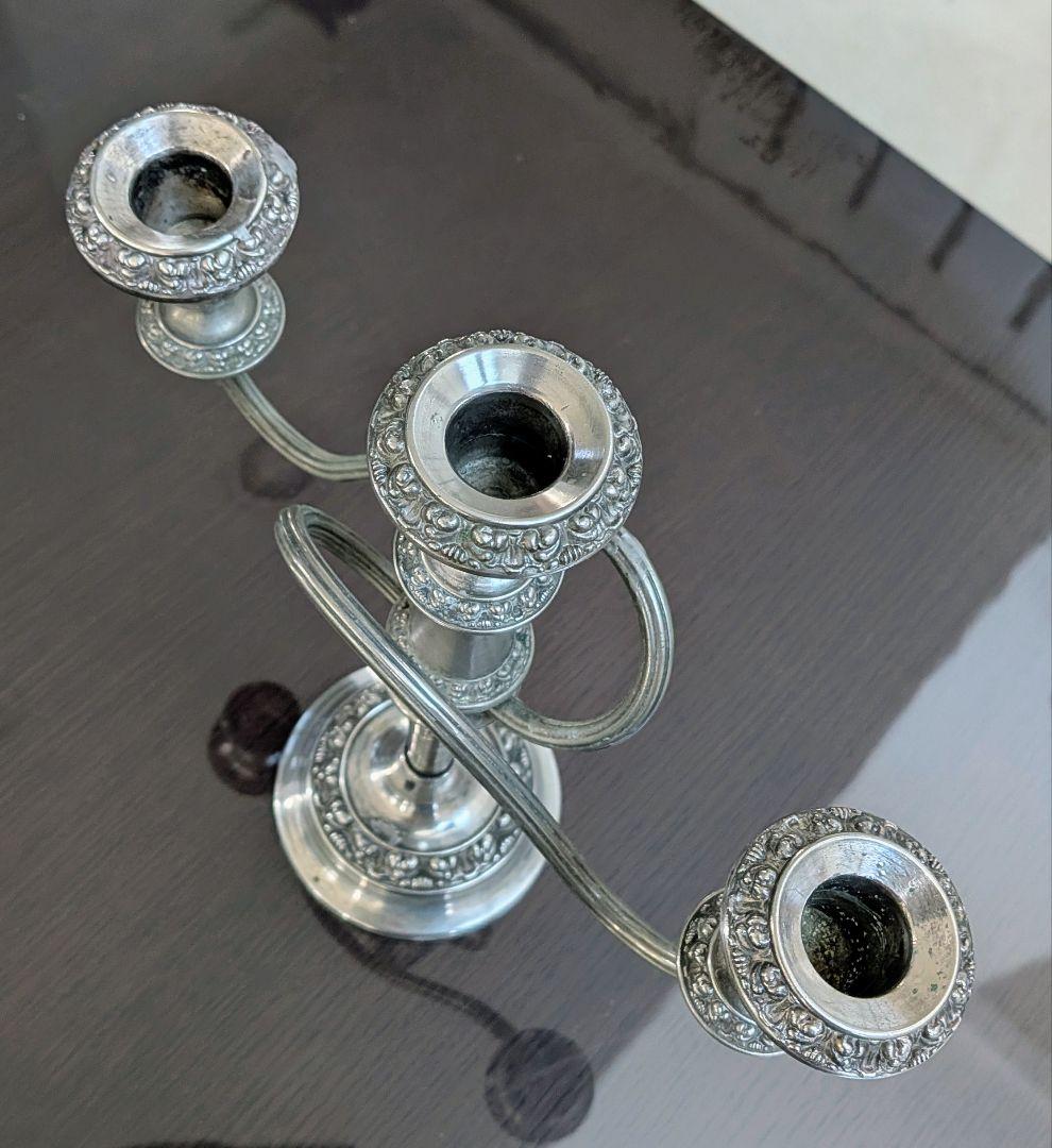 ヴィンテージ　lanthe of england　シルバーメッキ　キャンド燭台