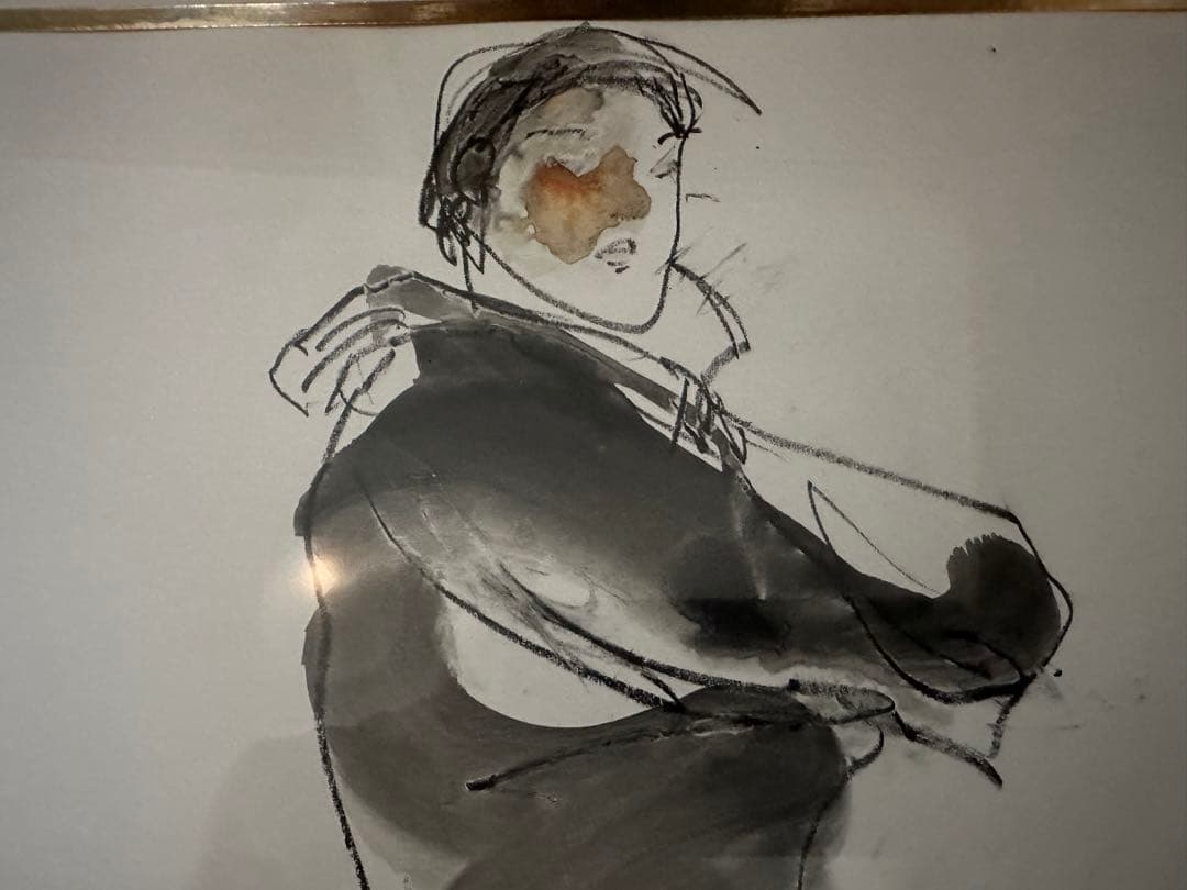 栗原一郎 裸婦① 51x37 デッサン/水彩画 絵画