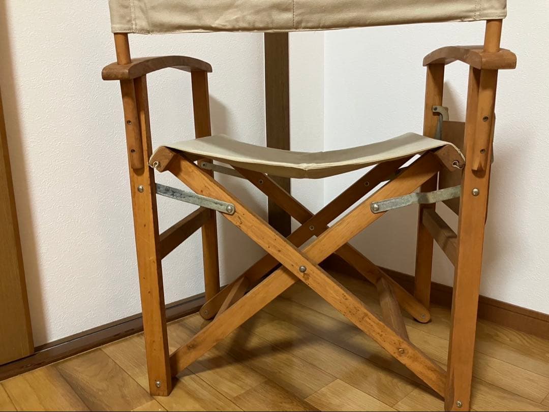 Coleman ウッドチェア　サイドテーブル付