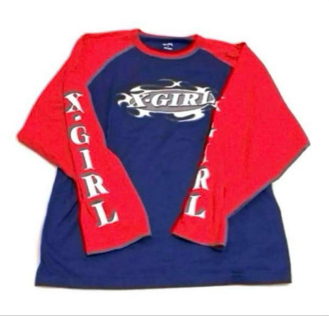 希少❗️【あいみょん着用】モデルX-girl ロンTネイビー長袖リンガーTシャツ