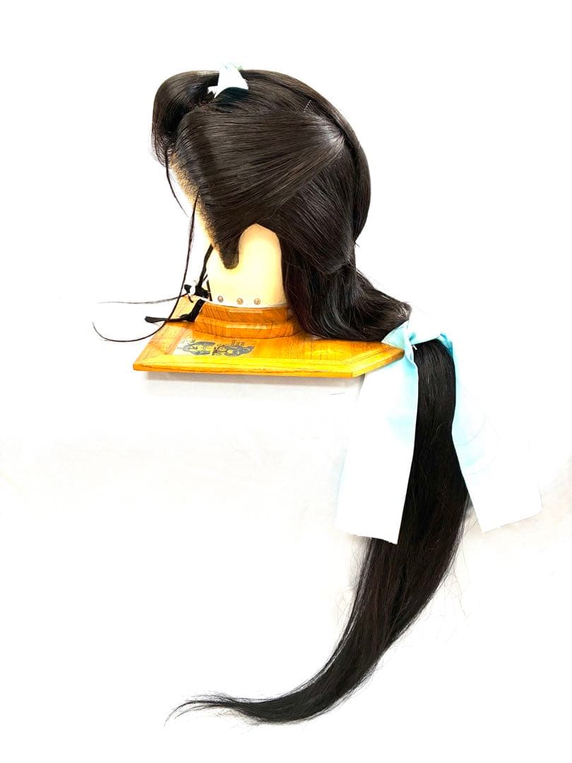 辰巳7号サイズ、洗い髪(髪長め)中古舞踊かつら、日本髪かつら、大衆演劇かつら