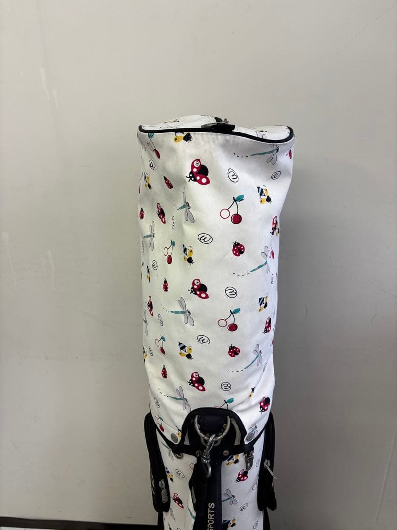 M・U SPORTS ユニーク柄 ホワイト ゴルフ キャディバッグ