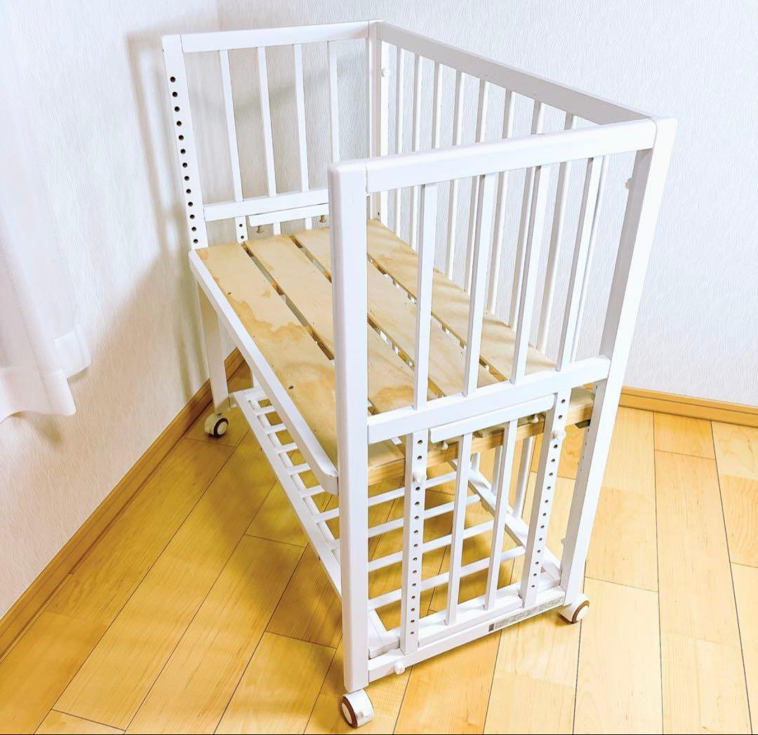 値下げ★そいねーる＋ ムーブ ベビーベッド ホワイト