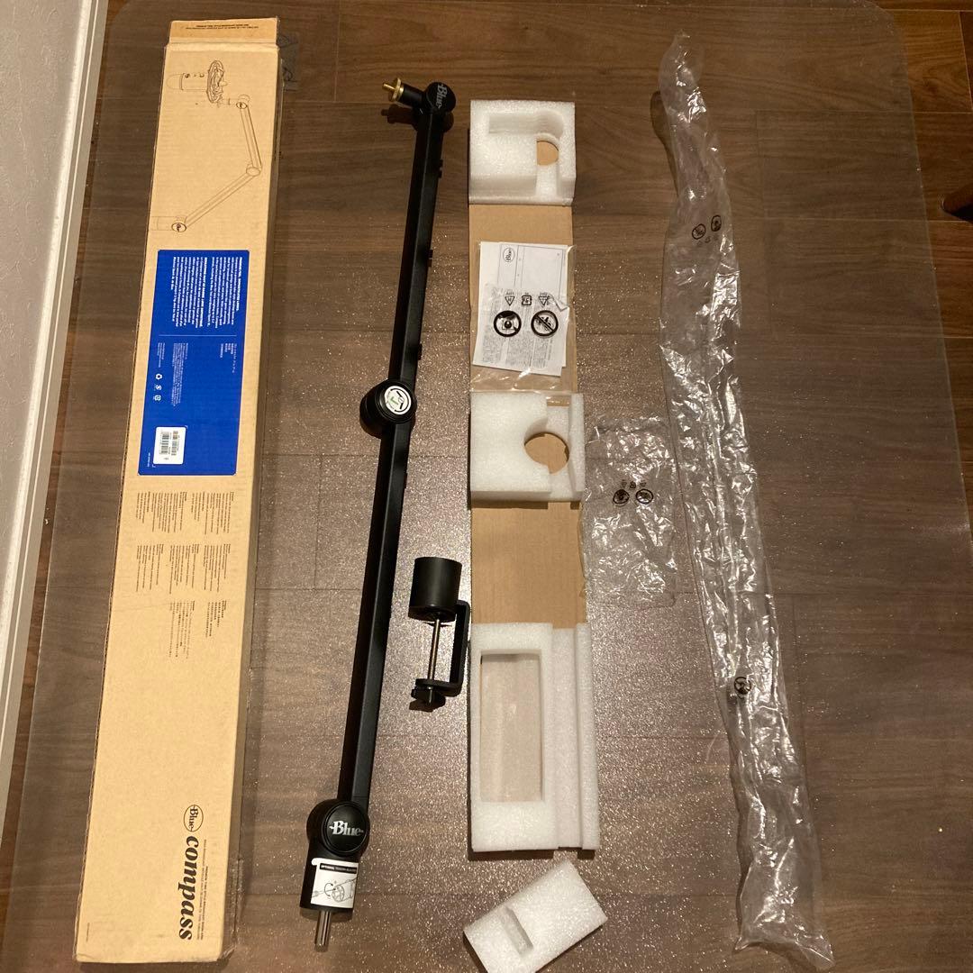 Blue マイクアーム コンパス　ブラック 調整可能