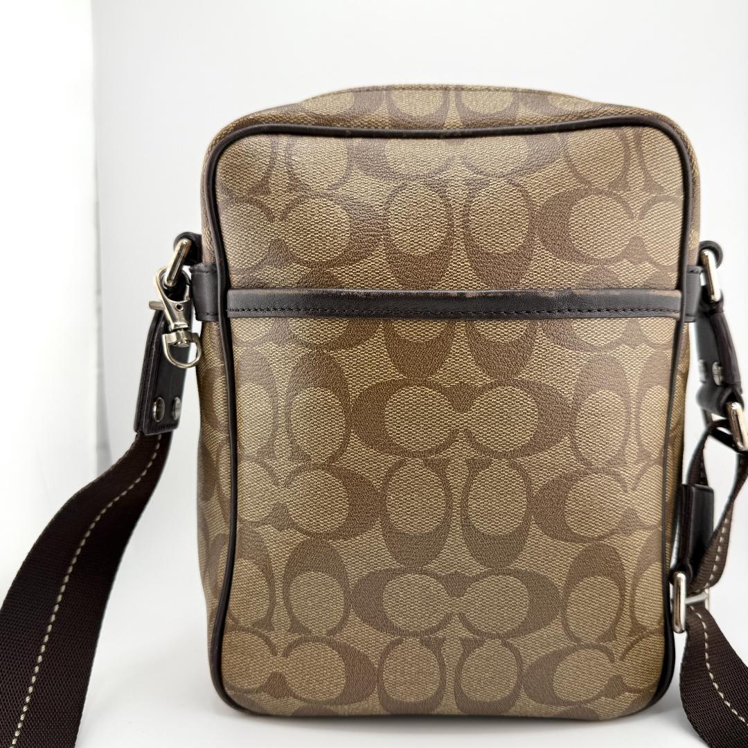 COACH コーチ ショルダーバッグ　ヘリテージ　ストライプ　シグネチャー