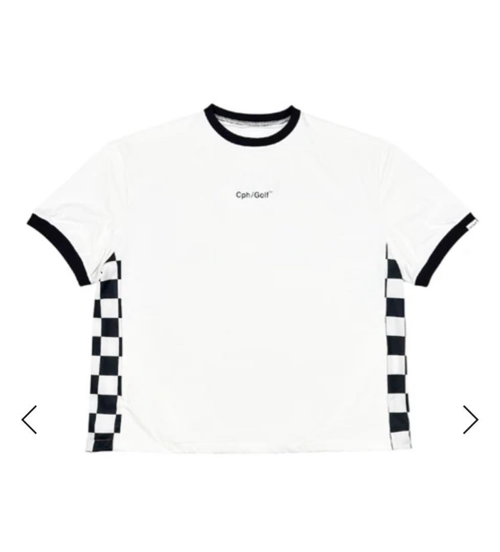 CPH/GOLF チェッカーメッシュトップス　白Mサイズ