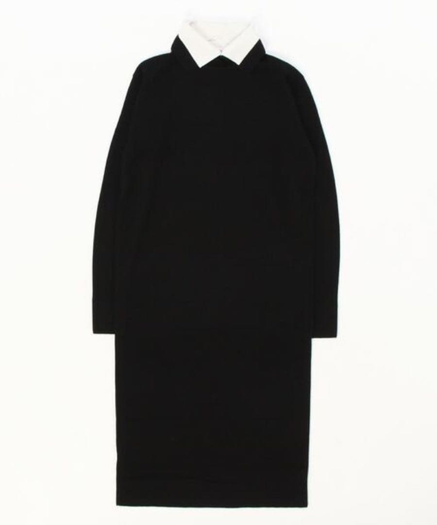 ROOM NO.8 BLACK / ニードル バイカラー カフス ドレス