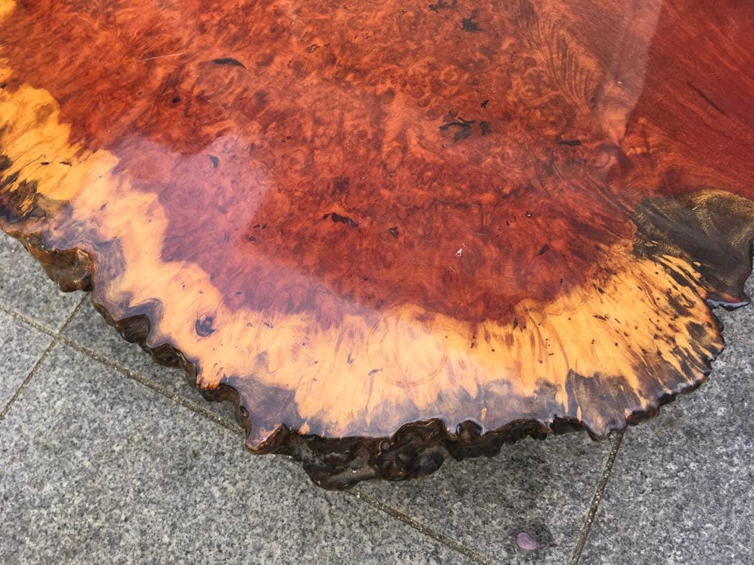 天然木座卓・ちゃぶ台　花梨