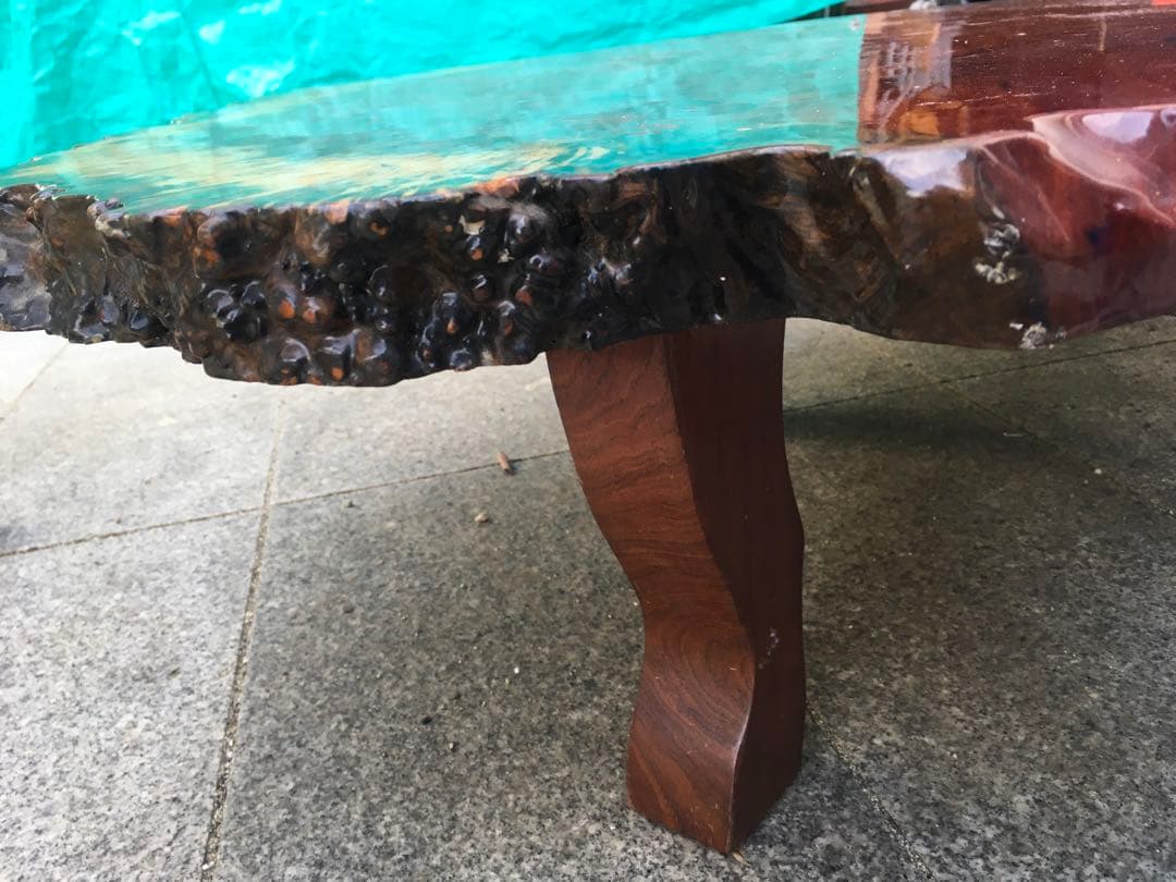 天然木座卓・ちゃぶ台　花梨