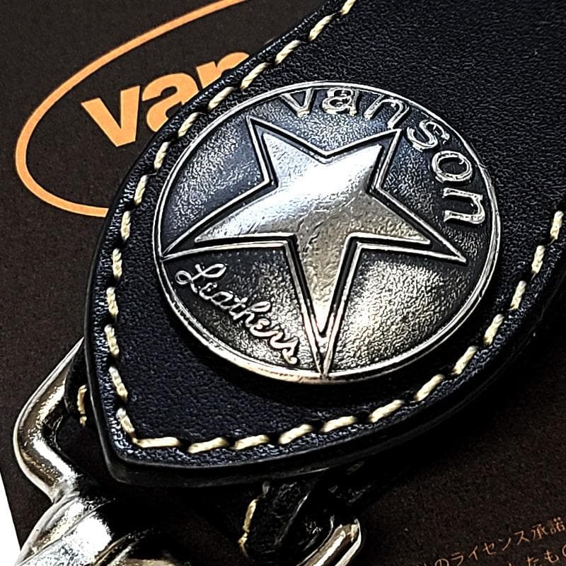 バンソン キーフック ブラック 牛革 vanson 日本製 キーリング 本革製