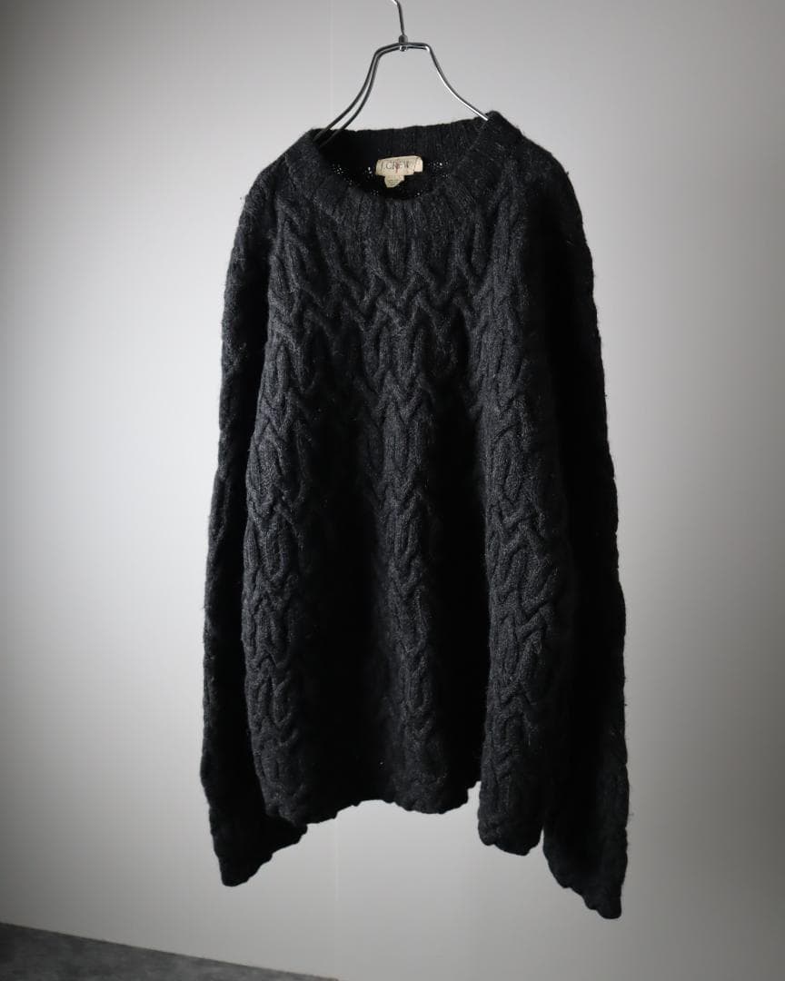 J.CREW 90s ケーブル チャンキー ウール ニット セーター 巨人タグ