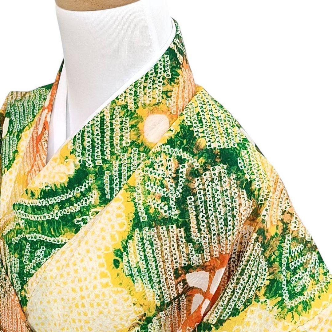 LULU67 有松鳴海絞り 黄色 浴衣 美品 人気色