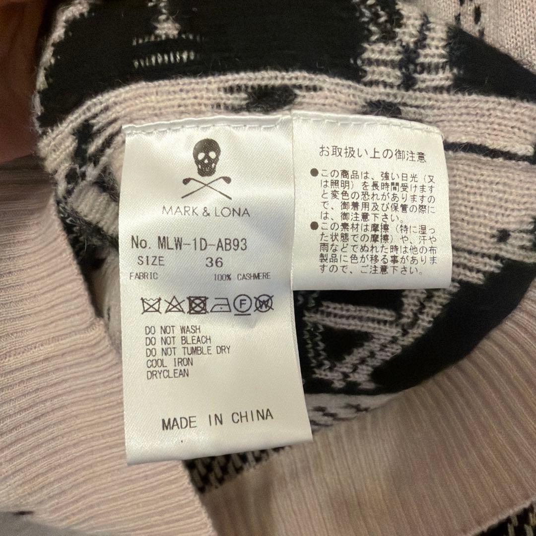 MARK & LONA チェック柄 長袖セーター